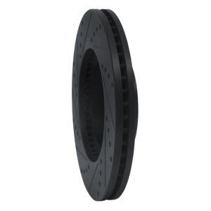 Infiniti Q45 Brake Rotor (1) - Front Right - R1 Concepts - Drilled & Slotted - Black - `97-`01